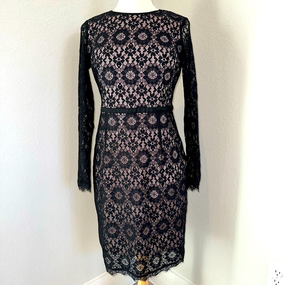 Maggy London Black Lace Dress Size 8